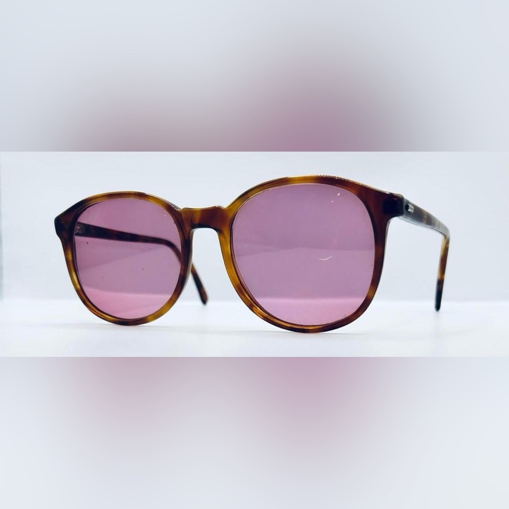 Vintage Brown Tortoise Oval Sunglasses Frames Only - Picture 2 of 8